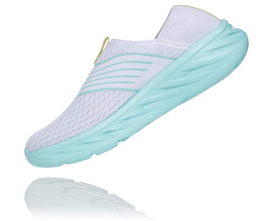 Sandálias Hoka One One Feminino Branco/Azuis - Ora Recovery - 432-FCRKMV